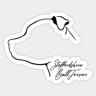 Proud Staffordshire Bull Terrier profile dog lover Sticker